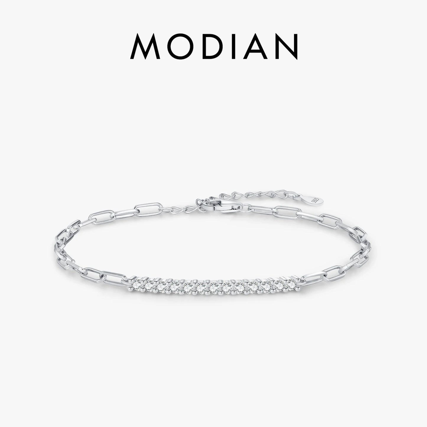 MODIAN® Moissanite Chain Bracelet - Sterling Silver
