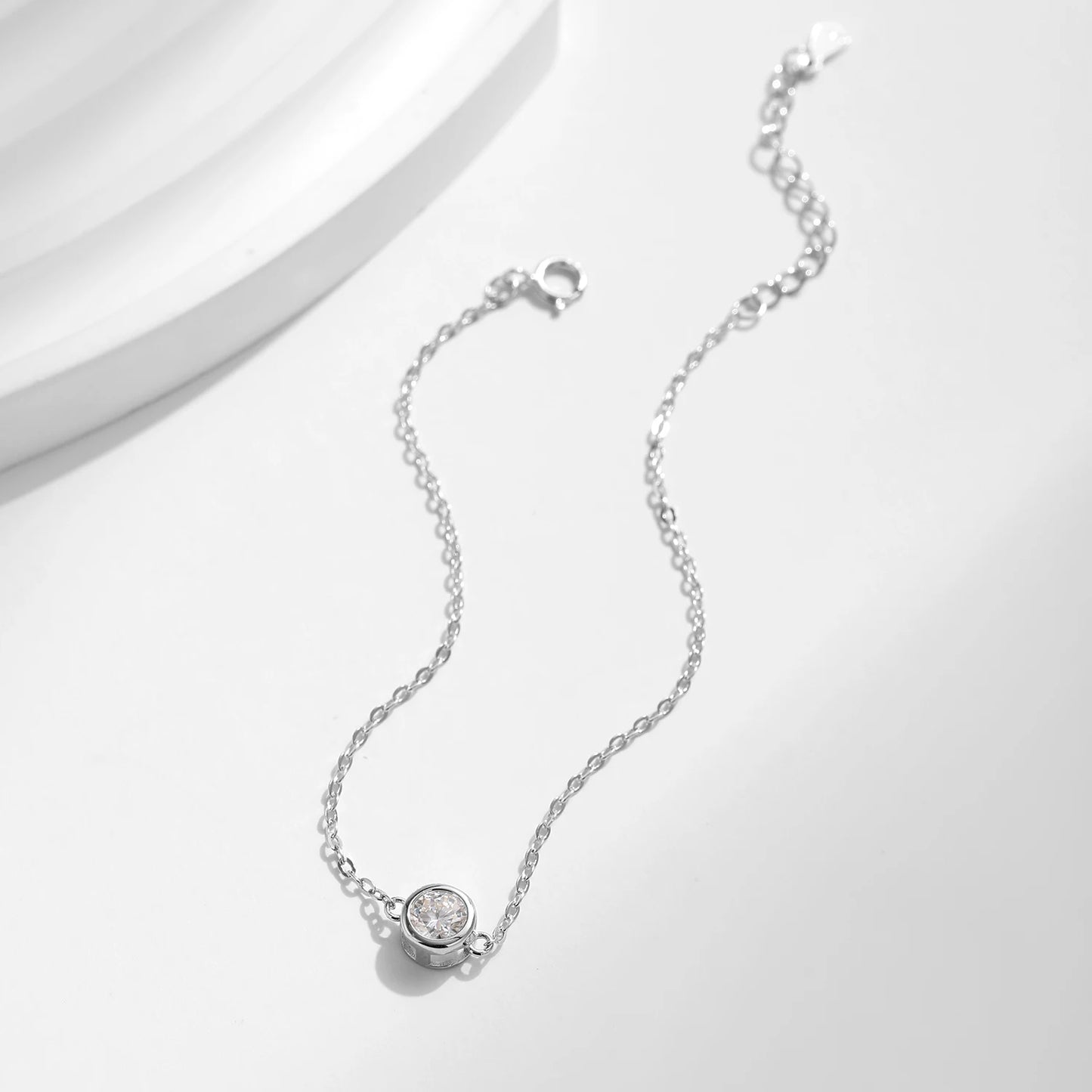 MODIAN® Moissanite Classic Chain Charms Bracelet - Sterling Silver