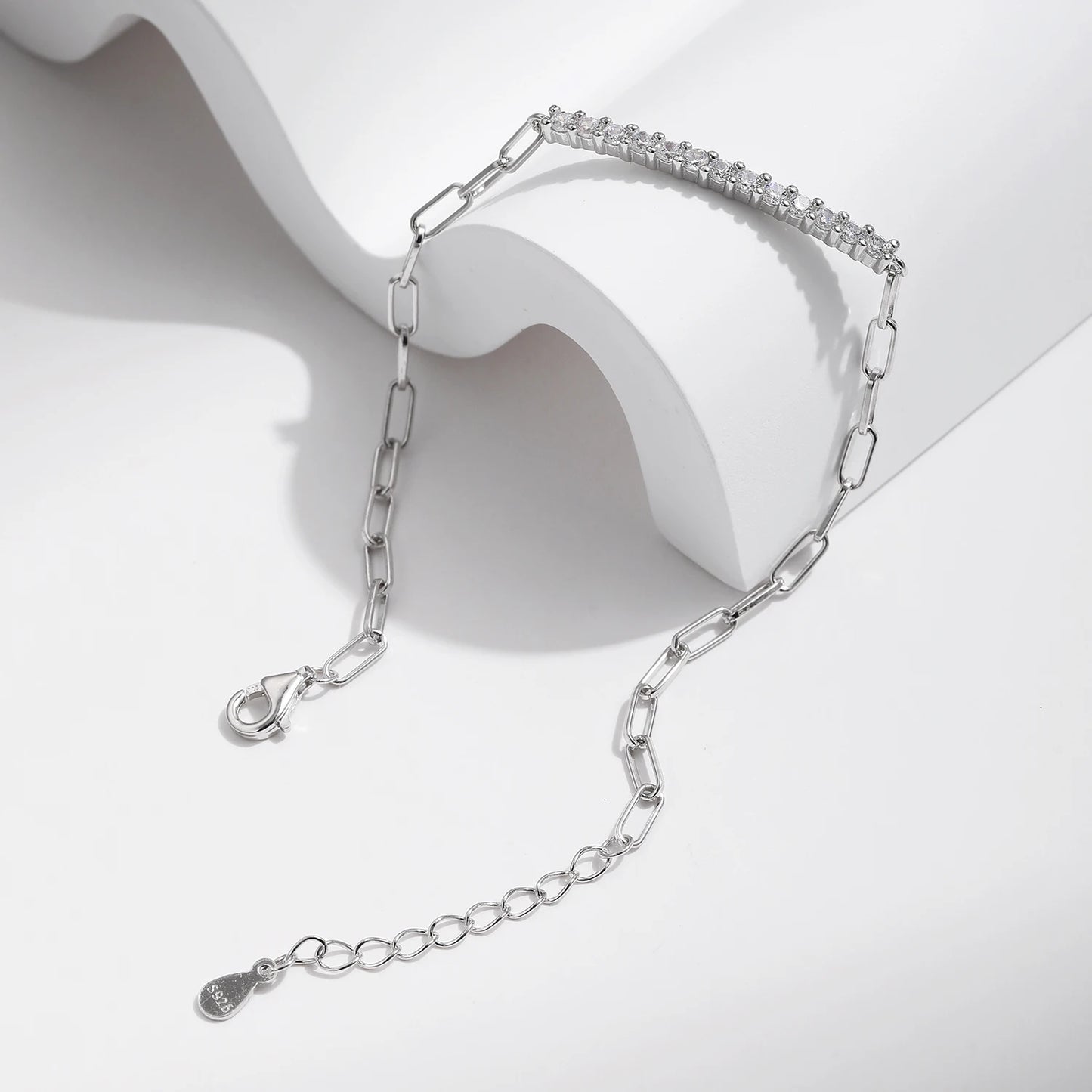 MODIAN® Moissanite Chain Bracelet - Sterling Silver