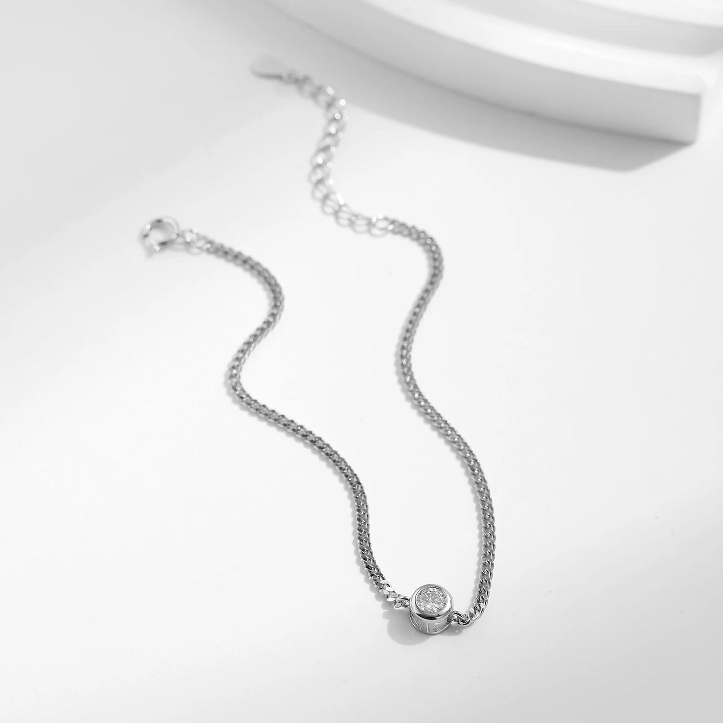MODIAN® Moissanite Elegant Chain Bracelet - Sterling Silver