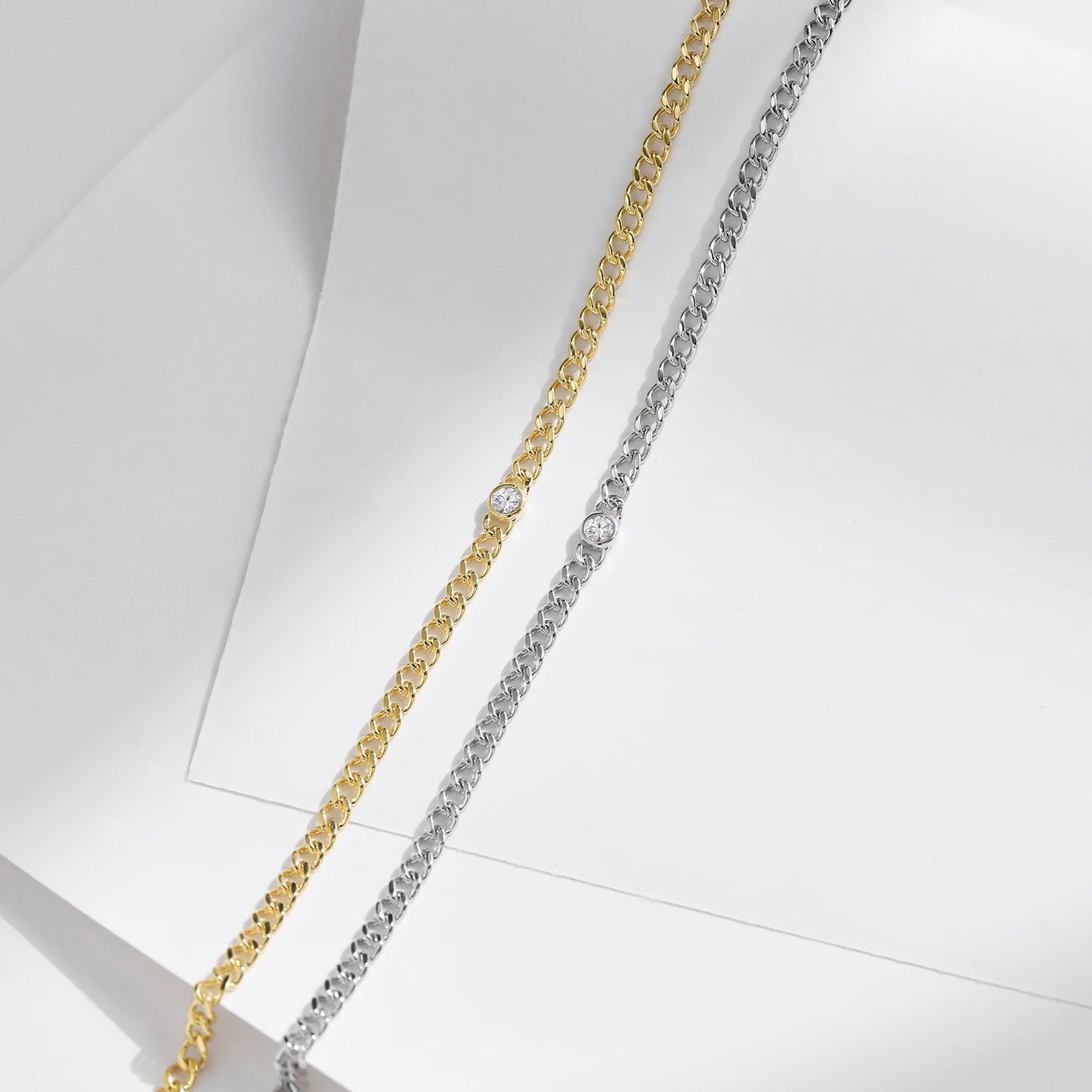 MODIAN® Moissanite Link Bracelet - Sterling Silver