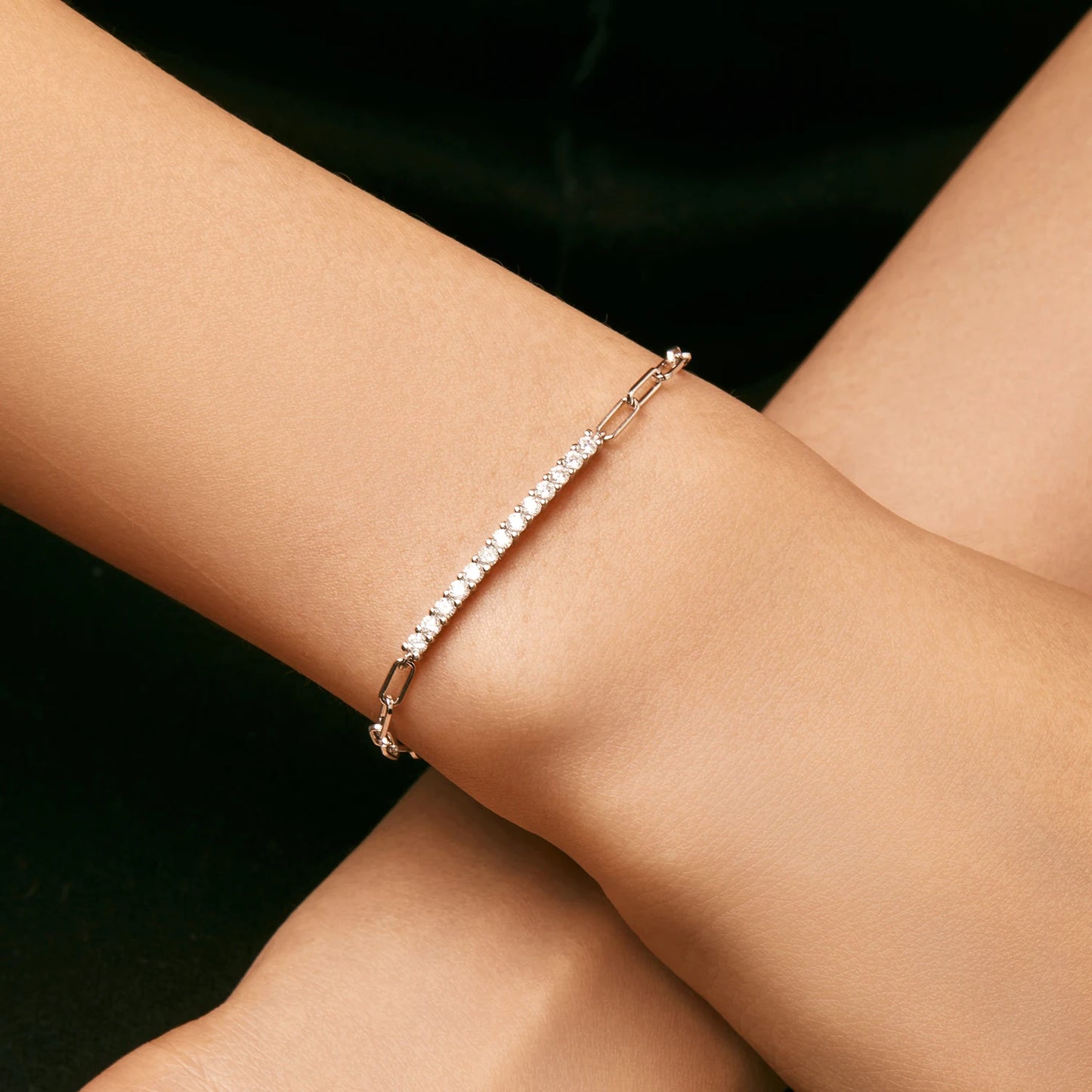 MODIAN® Moissanite Chain Bracelet - Sterling Silver