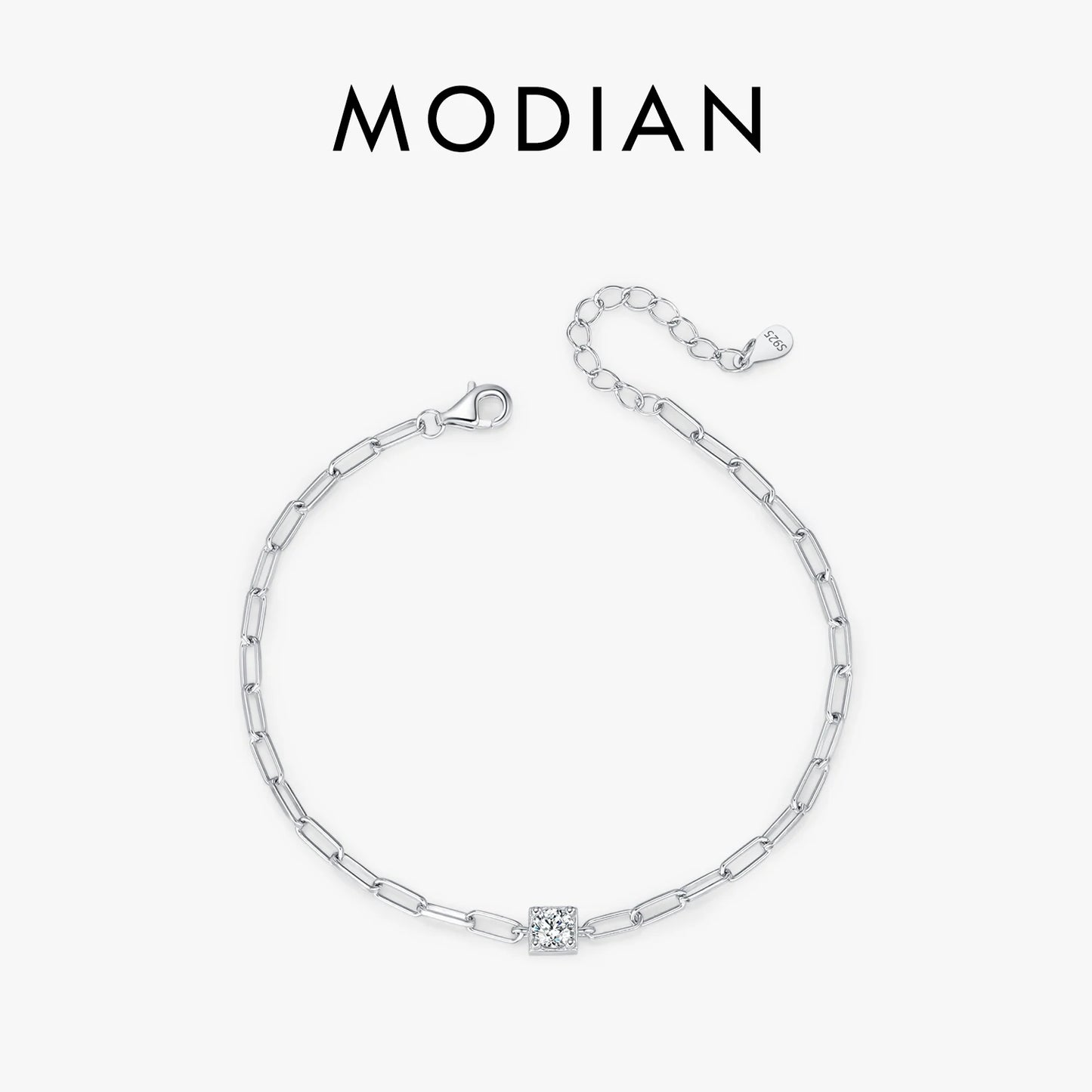 MODIAN® Moissanite Luxury Chain Bracelet - Sterling Silver