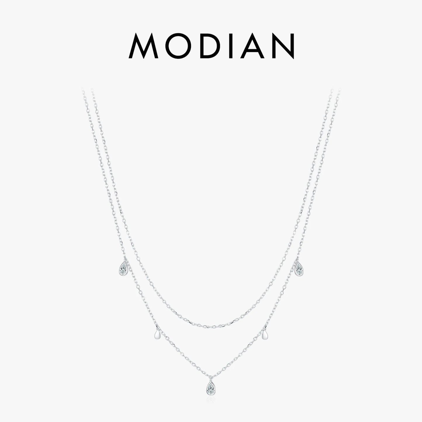 MODIAN® Pear Shape Moissanite Pendant Necklace
