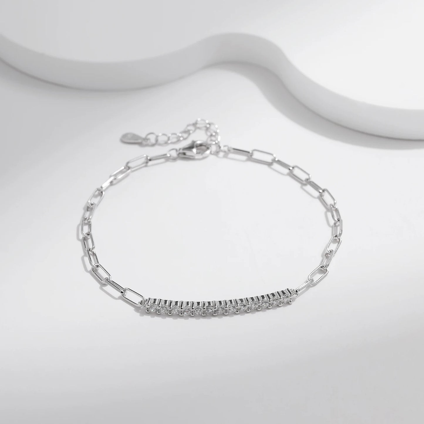 MODIAN® Moissanite Chain Bracelet - Sterling Silver