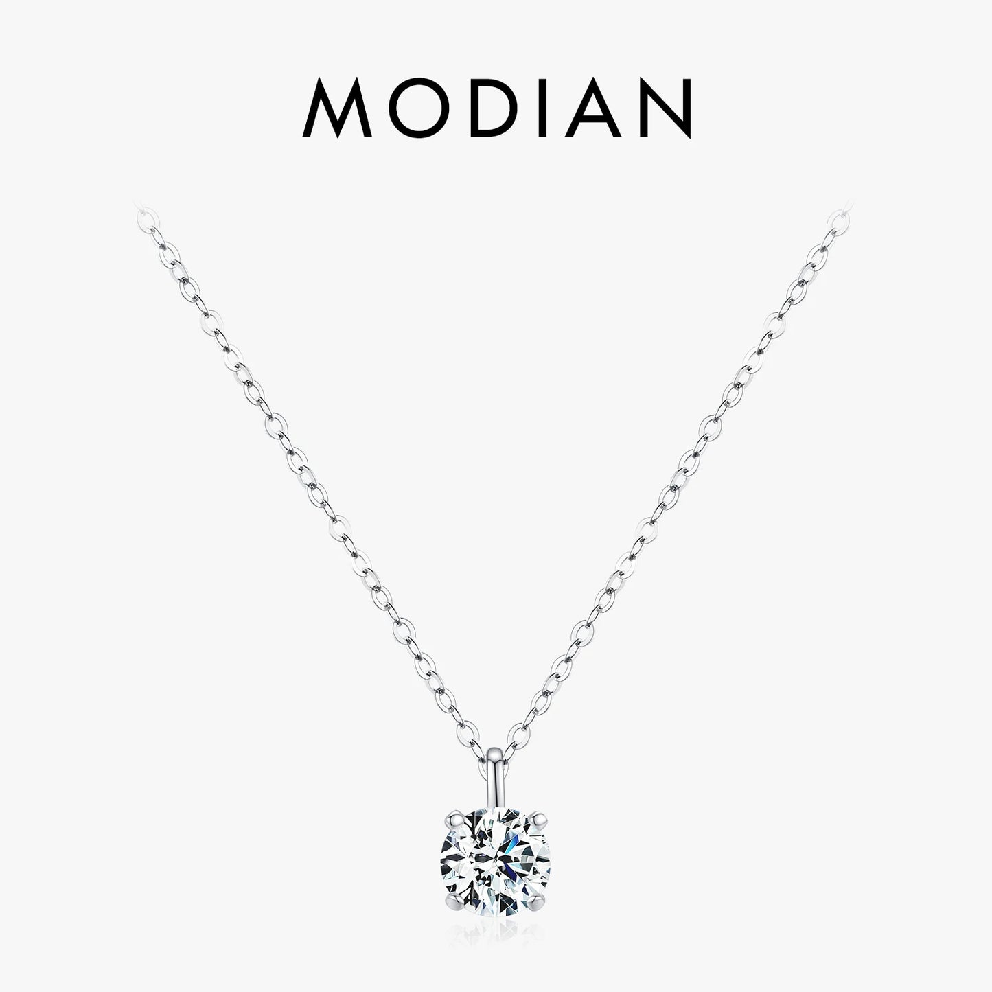 MODIAN® 1 Carat Prong Setting Moissanite Necklace