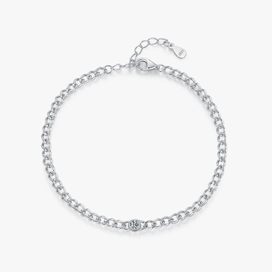 MODIAN™ Moissanite Link Bracelet - Sterling Silver