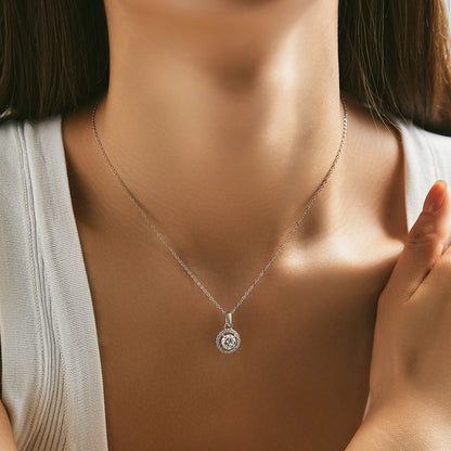 MODIAN 1 Carat Moissanite Pendant Necklace