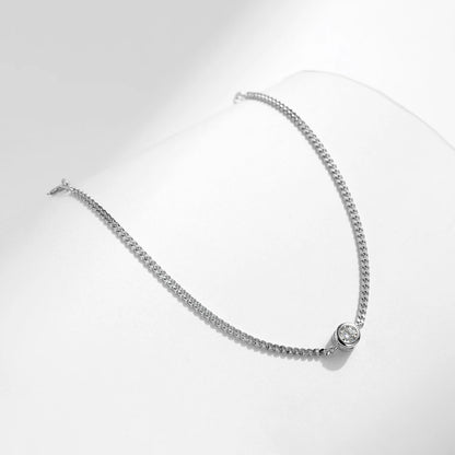 MODIAN™ Moissanite Bezel Setting Bracelet - Sterling Silver