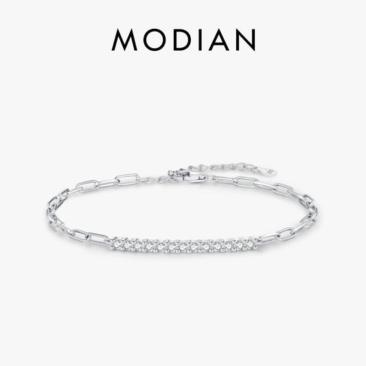 MODIAN™ Moissanite Chain Bracelet - Sterling Silver