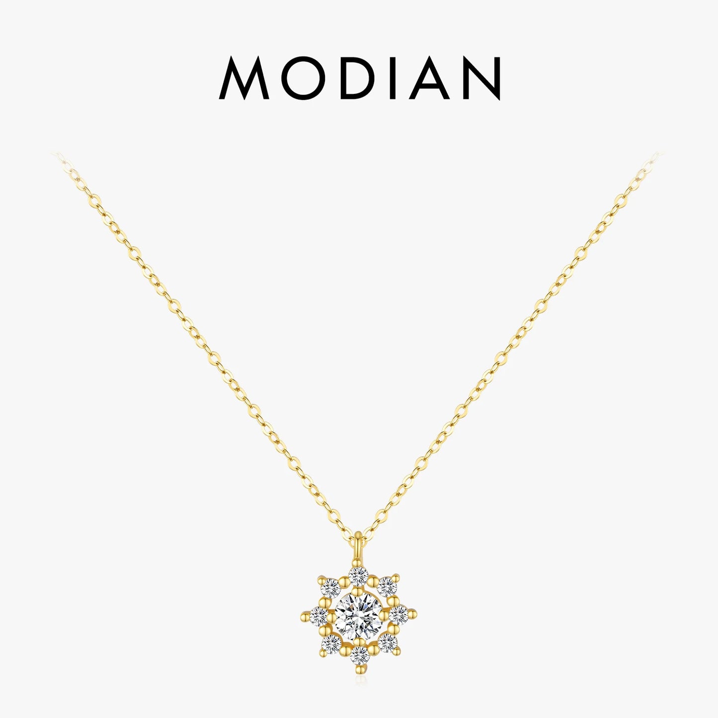 MODIAN 0.5 Carat Moissanite Snowflake Necklace