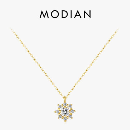 MODIAN 0.5 Carat Moissanite Snowflake Necklace