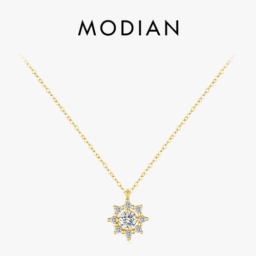 MODIAN 0.5 Carat Moissanite Snowflake Necklace