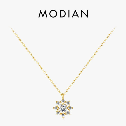 MODIAN 0.5 Carat Moissanite Snowflake Necklace