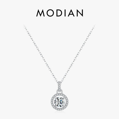 MODIAN 1 Carat Moissanite Pendant Necklace