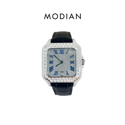 MODIAN® Moissanite Blue Leather Band VS GRA Certified Watch