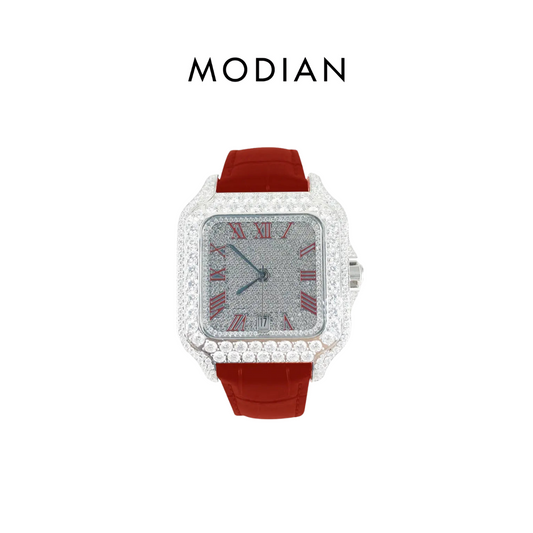 MODIAN® Red VS Moissanite Stainless Steel Luxury Watch