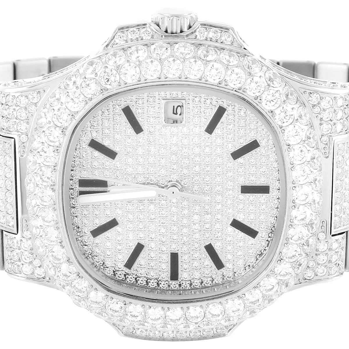 MODIAN® Moissanite 19.0ct Solitaire Bezel Presidential Watch