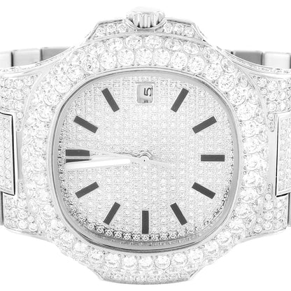 MODIAN® Moissanite 19.0ct Solitaire Bezel Presidential Watch