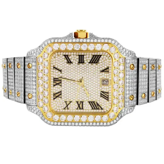 MODIAN® Moissanite Two Tone Yellow Gold Watch