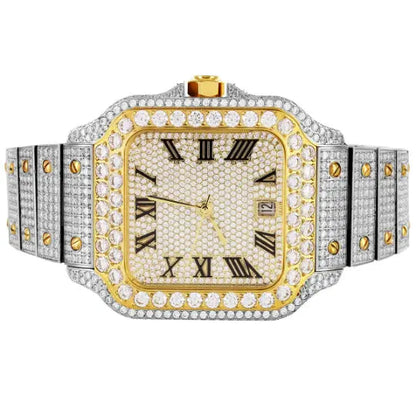 MODIAN® Moissanite Two Tone Yellow Gold Watch
